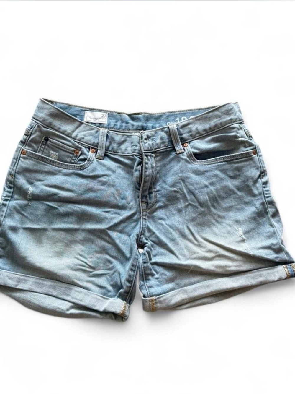 GAP Light Blue Rolled Hem Denim Shorts